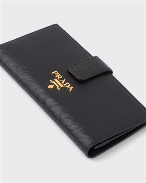 prada wallet saffiano ราคา|กระเป๋าสตางค์ Large Saffiano Leather Wallet ดำ .